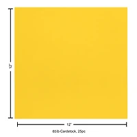 PA Paper™ Accents 12" x 12" Raincoat Yellow 65lb. Stash Builder Cardstock, 25 Sheets