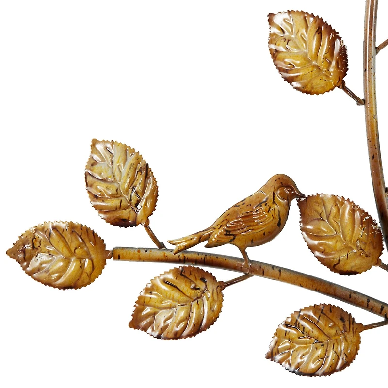 Brown Iron Traditional Wall Tree, 41" x 75" x 3"