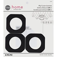 Dritz® Home Matte Black 1.562" Square Curtain Grommets, 8ct.