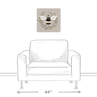 Bumble Bee Wreath 16" x 16" Canvas Wall Art