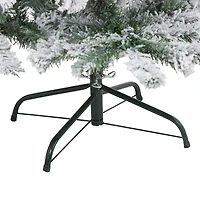 5ft. Pre-Lit Flocked Rock Springs Spruce Artificial Christmas Tree with Clear LED Lights