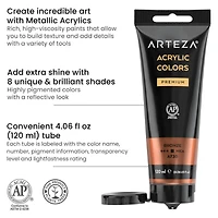 Arteza® Precious Metals Metallic Acrylic Paint Set