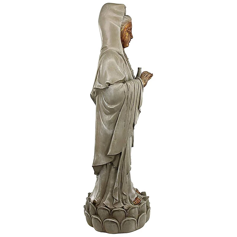 Design Toscano 2ft. Goddess Guan Yin Standing on a Lotus Statue