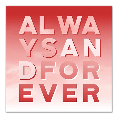 Always Forever Watercolor 12" x 12" Canvas Wall Art