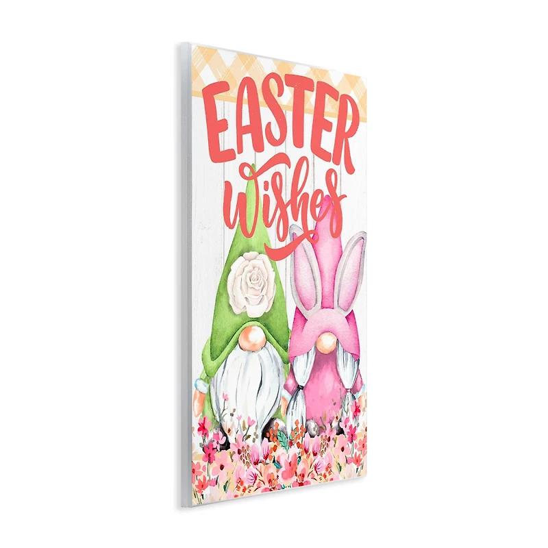 Stupell Industries Easter Wishes Gnomes Wall Plaque Art