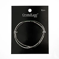 Crystal Lane DIY Silver & Emerald Rhinestones Bracelets, 2ct.