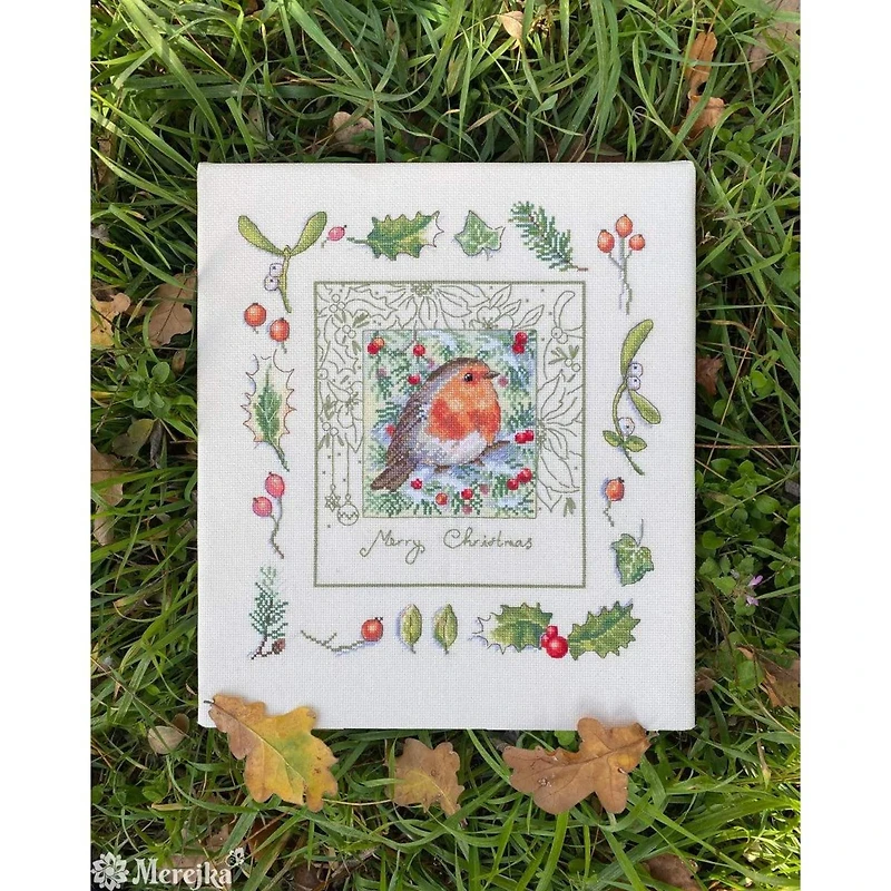 Merejka The Christmas Robin Counted Cross Stitch Kit