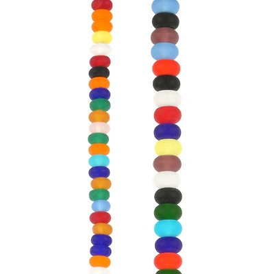 Multicolor Matte Glass Rondelle Bead Mix by Bead Landing™