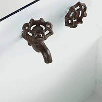 White Metal Wash Basin Planter Set