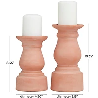Terra Cotta Candle Holder Set
