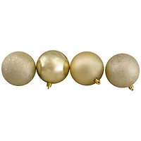 32ct. 3.25" Champagne Gold Shatterproof Ball Ornaments