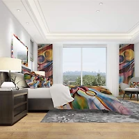 Designart 'Music Beyond The Frames' Modern & Contemporary Bedding Set