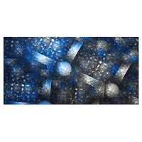 Designart - Crystal Cell Dark Blue Steel Texture