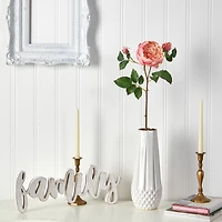 Peach & Pink Rose Stem, 6ct.