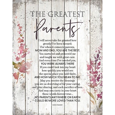 Greatest Parents Wood Plaque