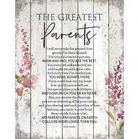 Greatest Parents Wood Plaque