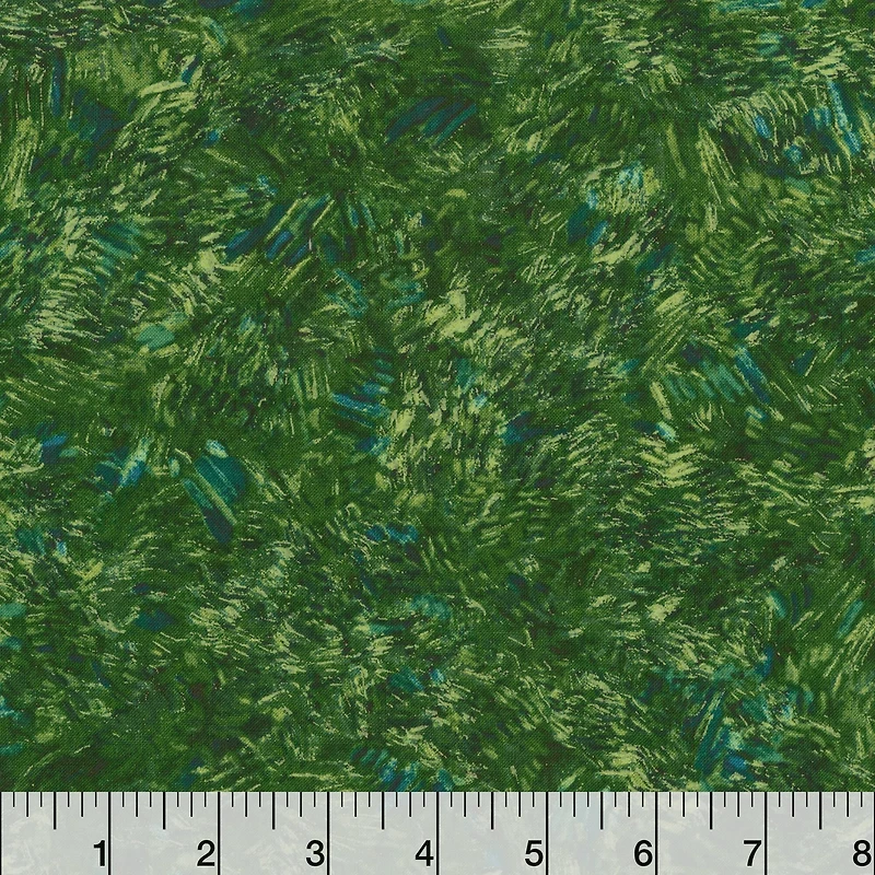 Robert Kaufman Meadow Green Brush Strokes Cotton Fabric