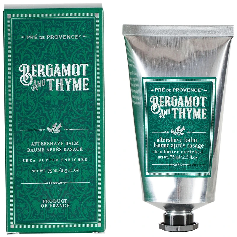 European Soaps Bergamot & Thyme Men's After-Shave Balm with Shea, 75mL