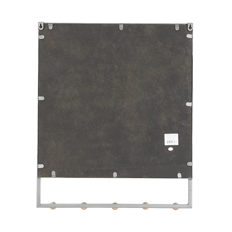 The Novogratz 24" Black Industrial Metal Wall Mirror