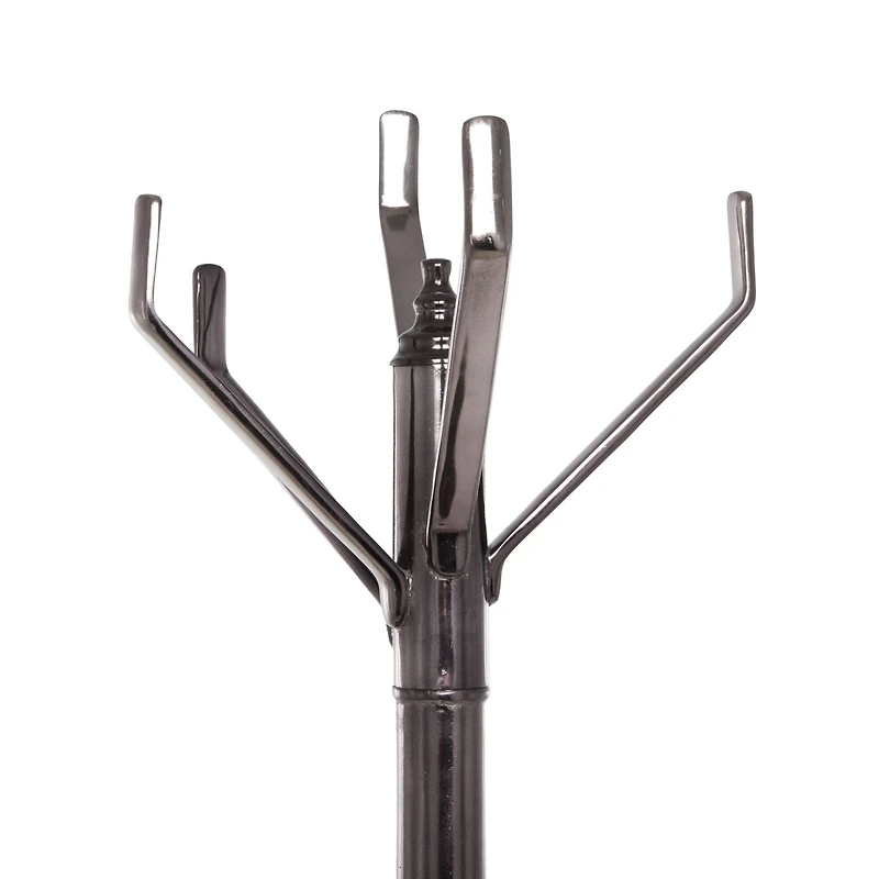 The Novogratz Black Aluminum Contemporary Coat Rack, 68" x 15" x 15"