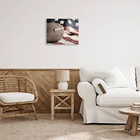 Stupell Industries Football & American Flag Canvas Wall Art