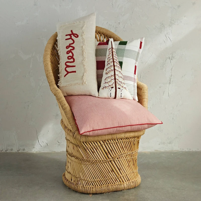 Hello Honey® Red & Green Plaid Pillow