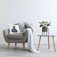 Stupell Industries If You Dress For It Navy Blue Fashion Gown Throw Pillow, 18" x 18"