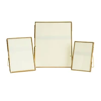 Hello Honey® 3 Pack Gold Brass Framed Photo Frame