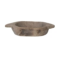 Hello Honey® 18" Natural Rustic Reclaimed Wood Bowl with Handles