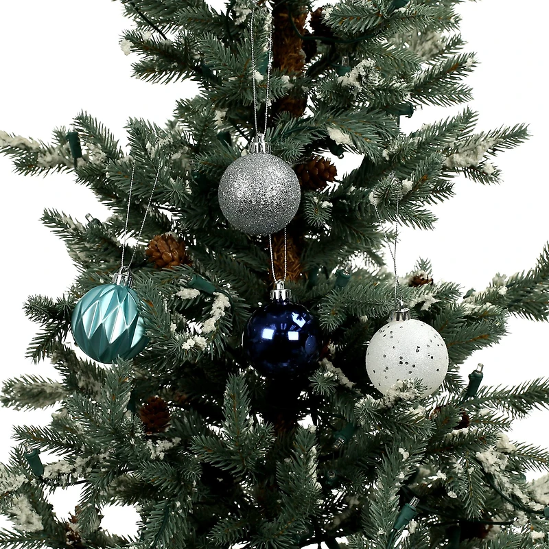 40 Pack 2" Blue & Silver Shatterproof Ornaments by Ashland®