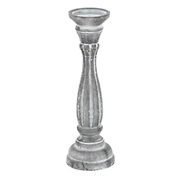 White Distressed Wood Traditional Candle Holder Set, 3ct.