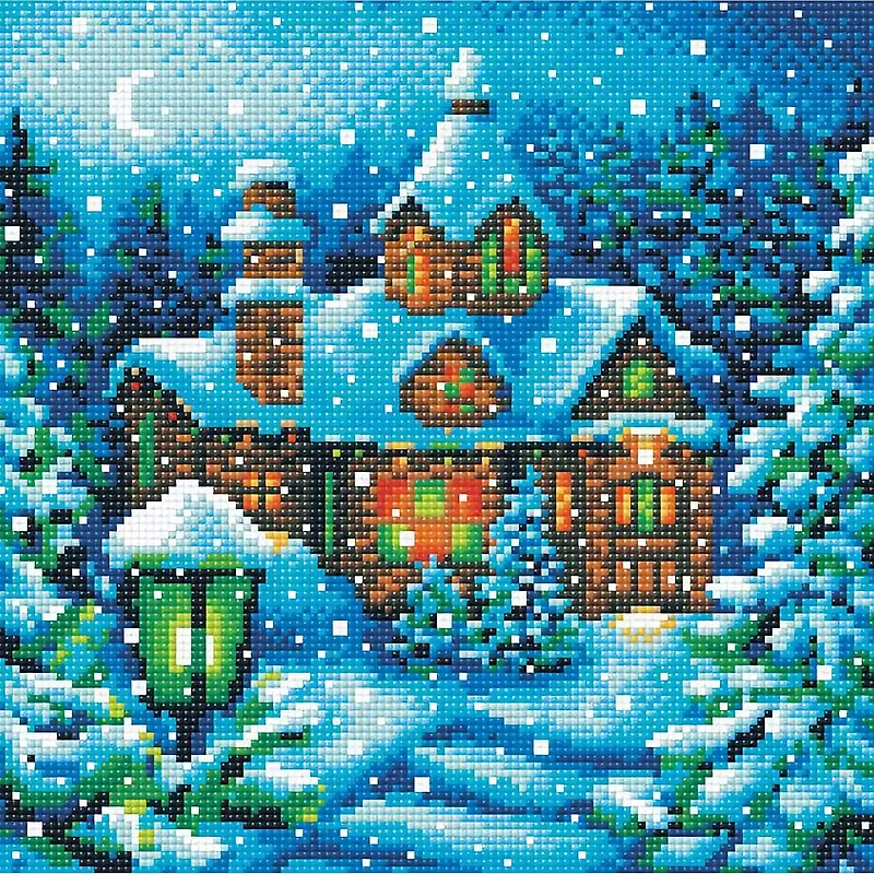 RIOLIS Snowfall Forest Diamond Mosaic Kit, Square Diamonds