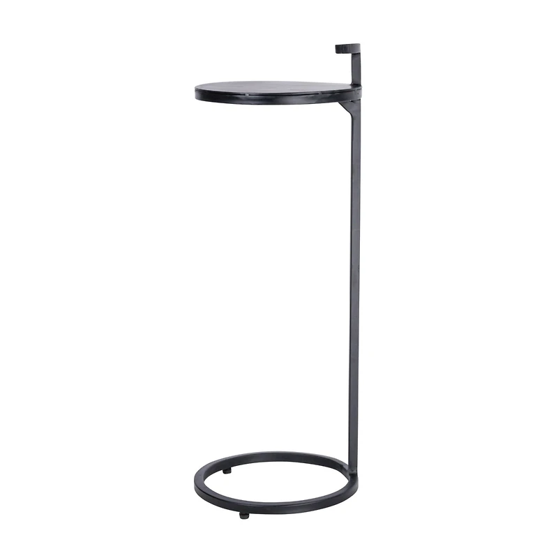 Hello Honey® 2ft. Round Matte Black Metal Table with Handle