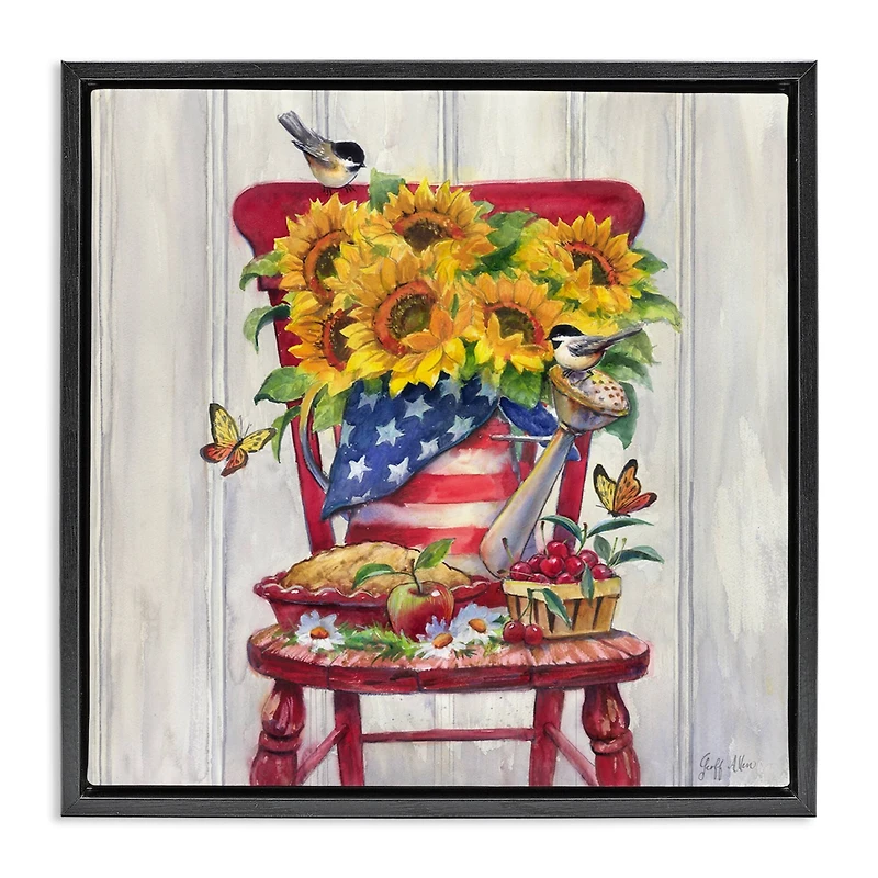 Stupell Industries Patriot Porch Still Life Floater Framed Art