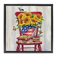 Stupell Industries Patriot Porch Still Life Floater Framed Art
