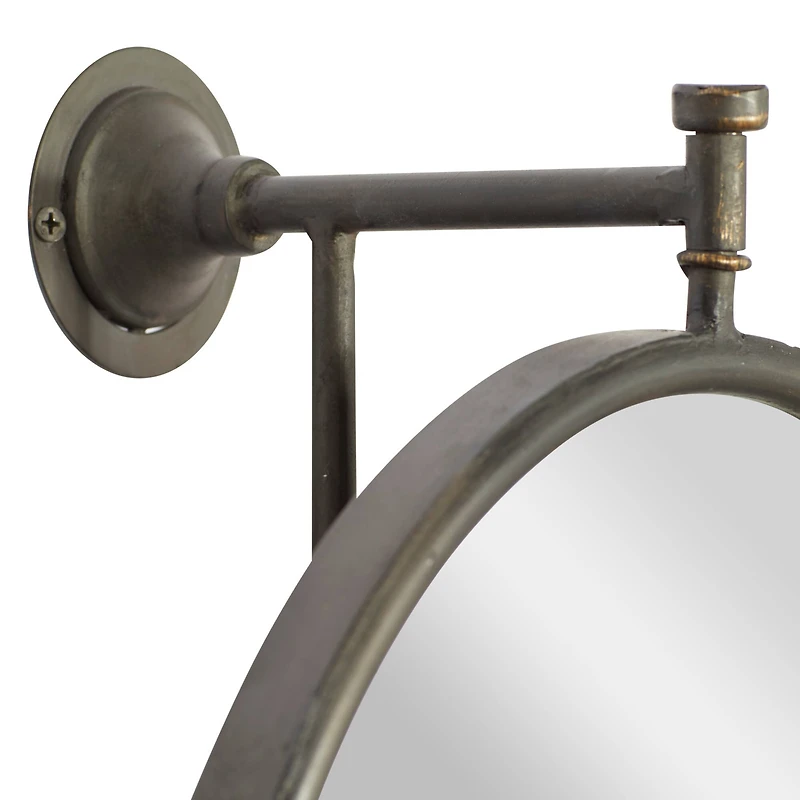 29" Oval Wood Wall Mirror