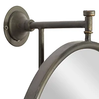 29" Oval Wood Wall Mirror