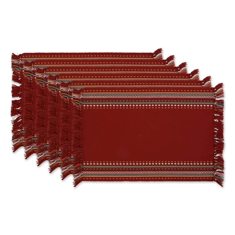 DII® Red Chipotle Hacienda Stripe Kitchen Textiles Set, 6ct.
