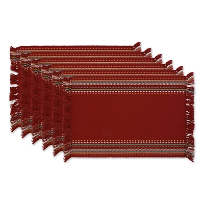 DII® Red Chipotle Hacienda Stripe Kitchen Textiles Set, 6ct.