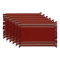 DII® Red Chipotle Hacienda Stripe Kitchen Textiles Set, 6ct.