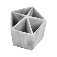 Mind Reader Marbella Collection White 5-Section Pen & Accessory Holder