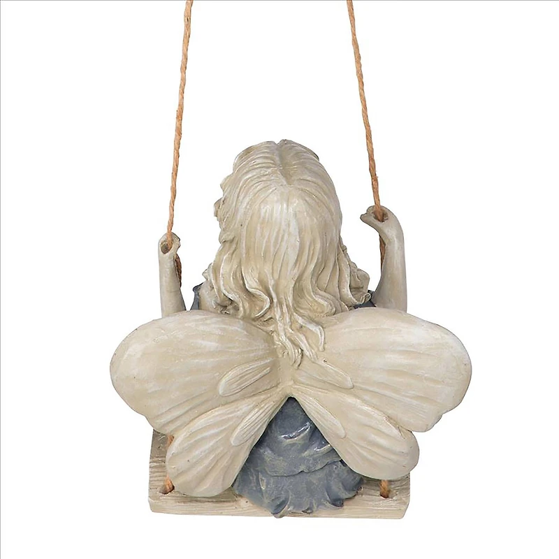 Design Toscano 11.5" Summertime Fairy on a Swing Statue