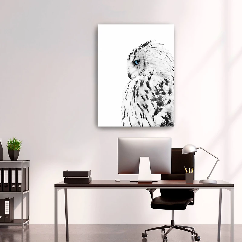 White Owl Canvas Giclee