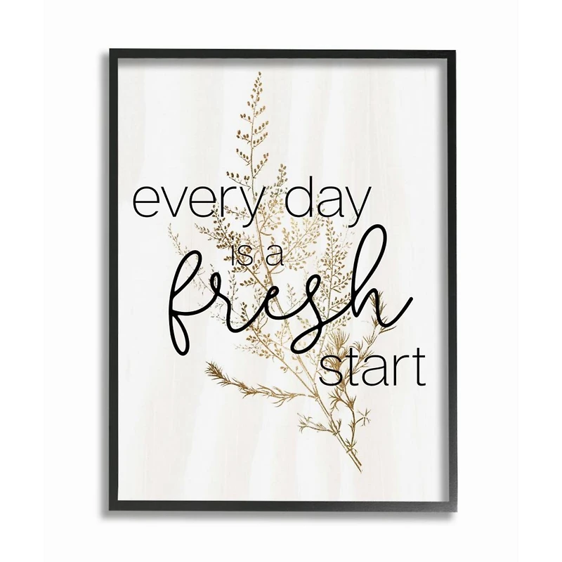 Stupell Industries Nature Everyday Fresh Start Print with Frame Wall Accent