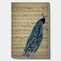 Designart - Peacock Music Score