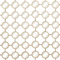 Gold Glam Metal Wall Mirror, 40" x 40"