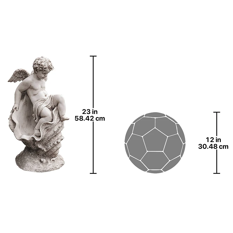 Design Toscano 23" Testing the Waters Cherub Sculpture