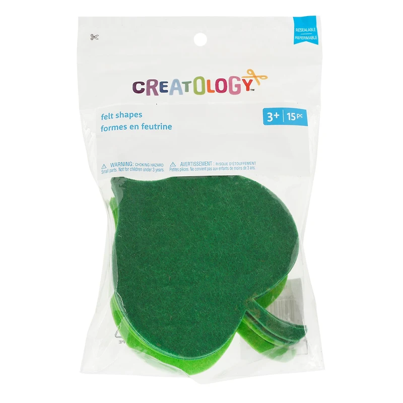Green Leaf Felt Shapes, 15ct. by Creatology™