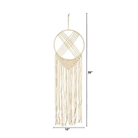 30" Boho Chic Woven Dreamcatcher Macrame Wall Art Décor