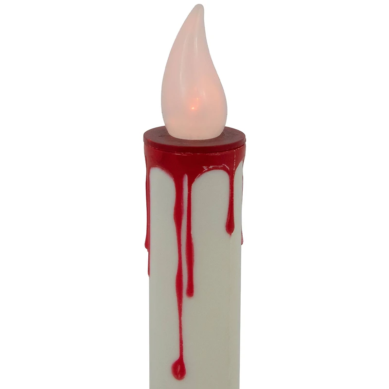 9" Flickering LED Halloween Candle Lamp with Dripping Blood Effect